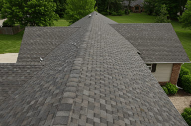 a view of a roof