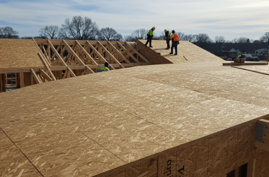 a roof sheathing with good thickness